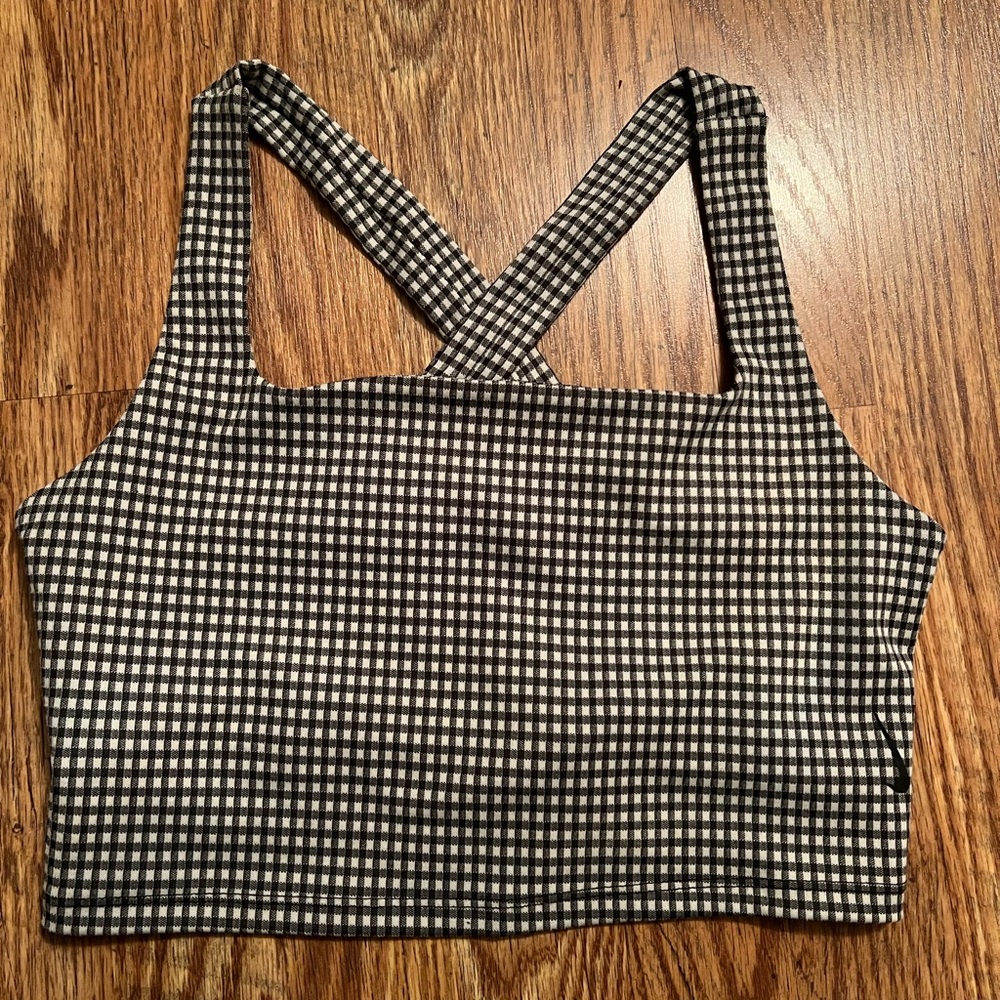 Nike black & white sports bra medium